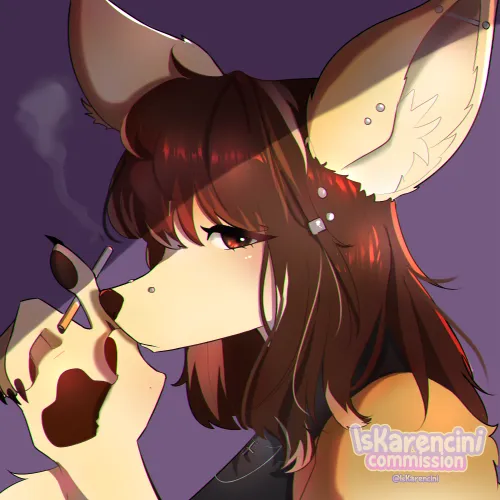 Thumbnail Commissioned Furry Art Delight: Furry by IsKarencini