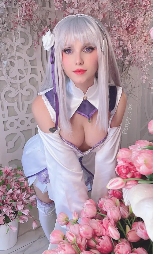 Thumbnail Peppycos Embraces Emilia: A Cosplay Journey | peppy_cos CosplayLewd