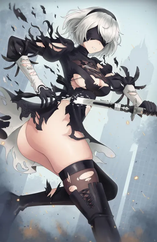 Thumbnail Silent_Steak_9540 Delights: 2B Thighs from NieR Automata | ecchi