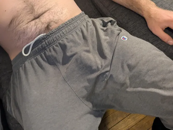 Thumbnail Sweatpants Dilemma: Styling Grey for Bulges Concealment