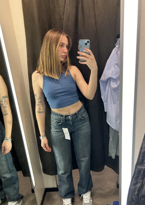 Thumbnail In Search of the Perfect Jeans by EasyAwareness5902 in braless Section