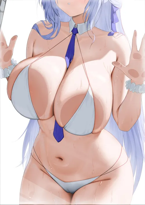 Thumbnail Captivating Curves: Unveiling Squishy Alsace in Ningri Azur Lane by MillionHypotheses