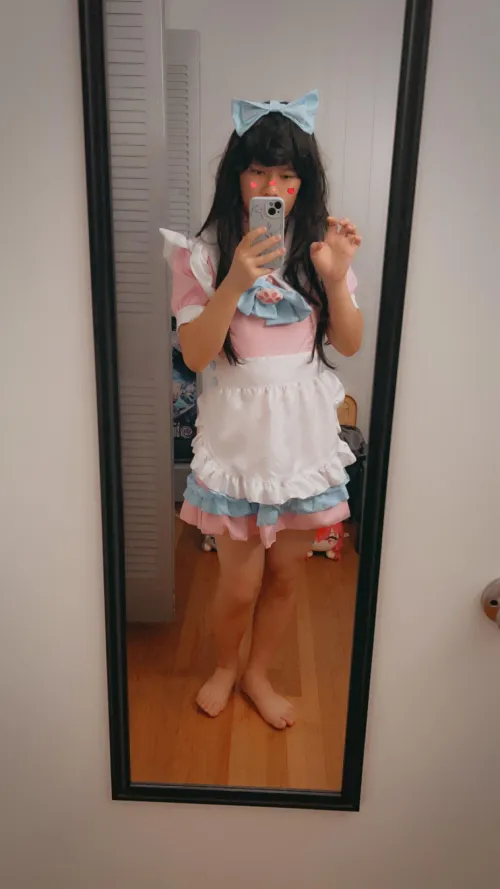 Thumbnail Adorable Transformation: 'Cute Maid Kitty D' by cutemimifemboy