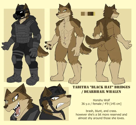 Thumbnail Character Ref Sheet for a Recent Furry Commission | CAPTAINPRICE79