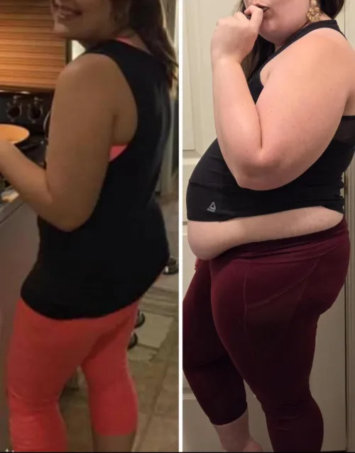 Thumbnail PiggyPolly's Weight Gain Journey Nearing 100lbs Mark | wgbeforeafter