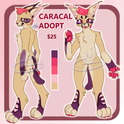 Thumbnail Caracal Adopt X - Furry by the-basket-cat