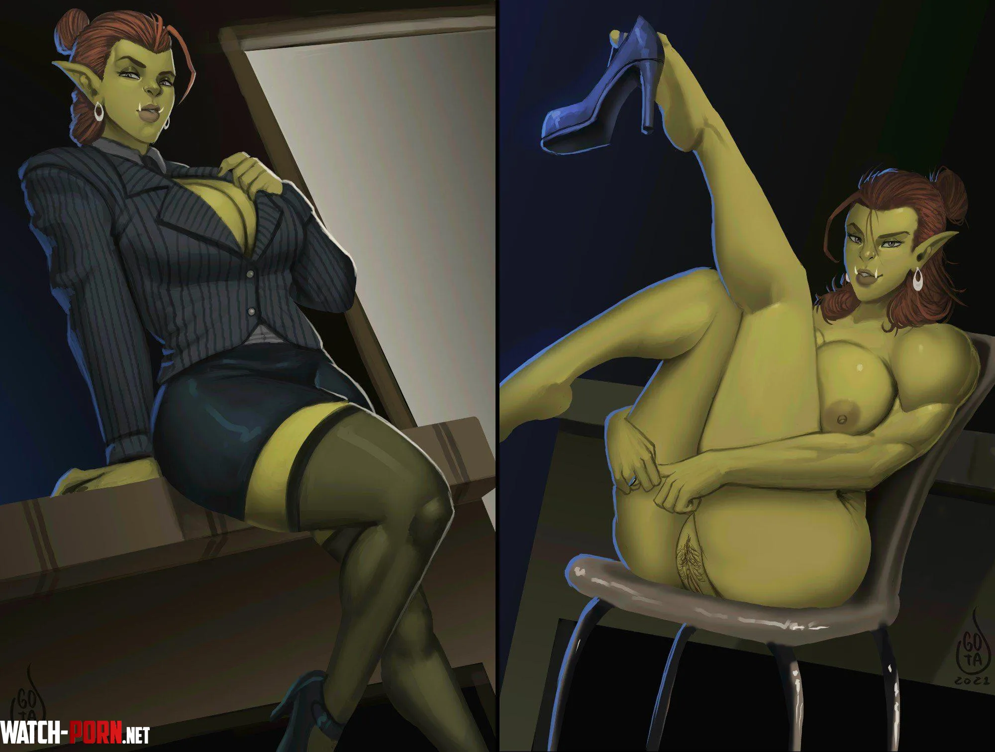 Orc office lady PrettyandLethal by Lusty_Commissar