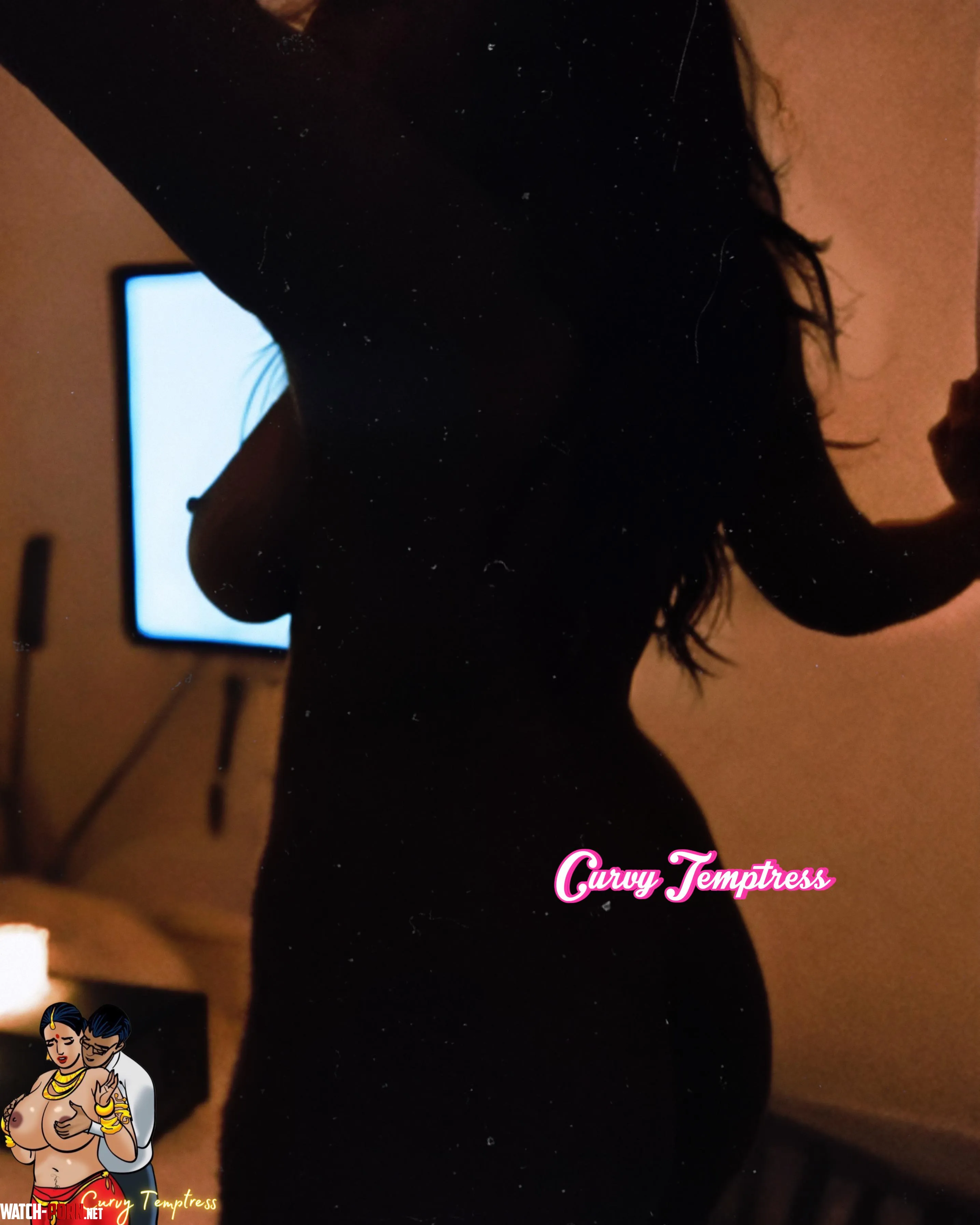 Erected nipples tempting curves and an irresistible Indian silhouette f by curvytemptress9