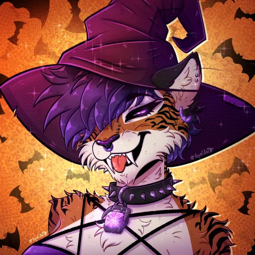 Thumbnail ZER0AGURIART's Halloween Tiger Icon - A Furry Delight!