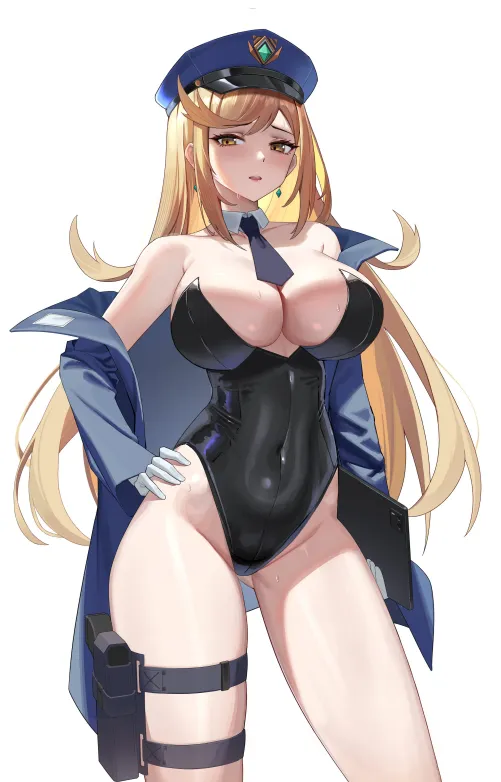 Thumbnail Unleash Your Fantasy with Bunny Cop Mythra from Xenoblade II - ecchi