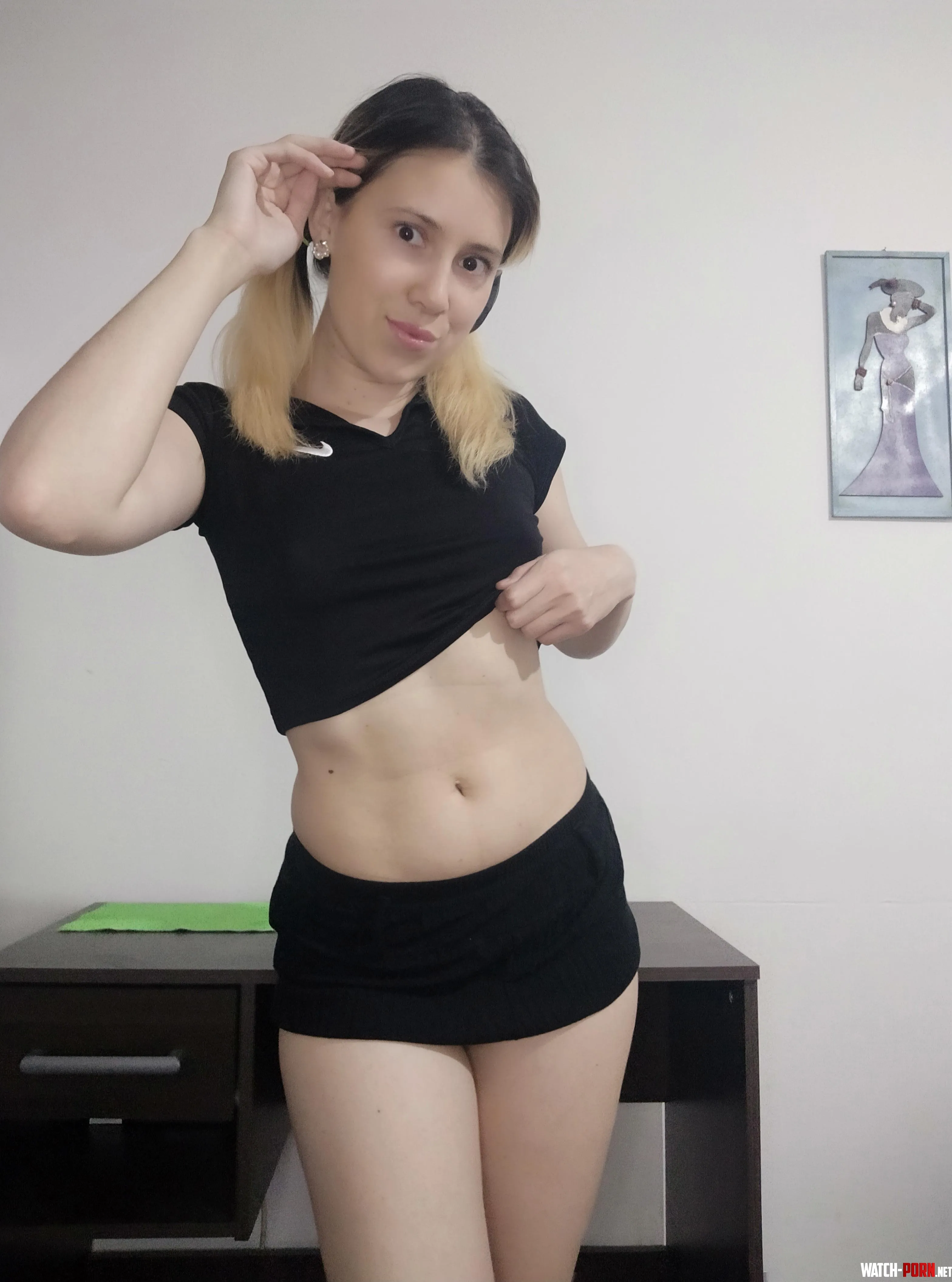 My pretty black sporty crop top  by love_bunny1