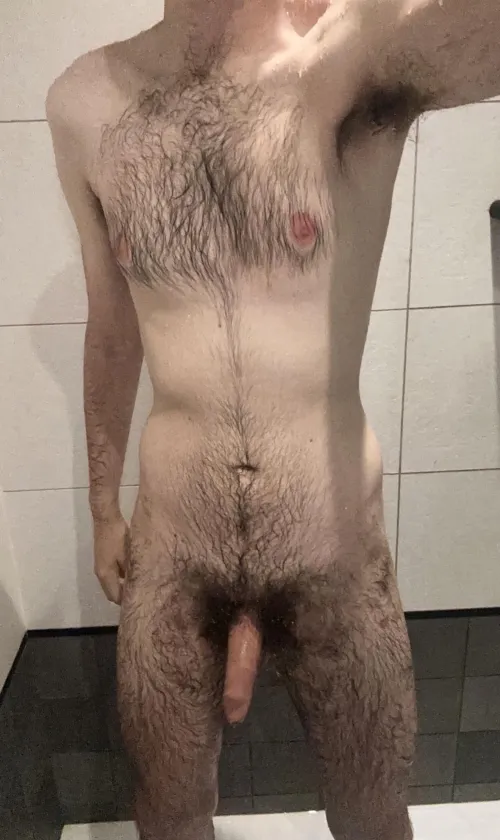 Thumbnail Shower Fun: Suck Me In for More by curiousjack_1998 | InsanelyHairyMen