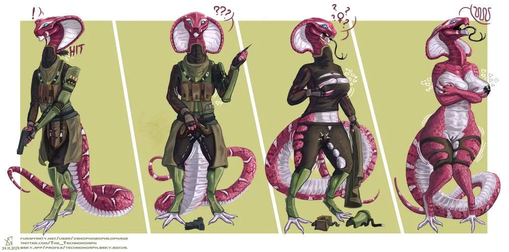 Thumbnail Male to Female Anthro Viper Transformation by XenTheTechnomorph