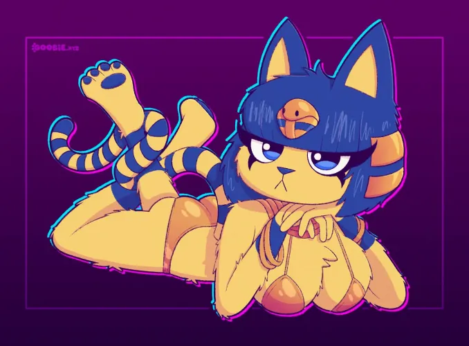 Thumbnail Ankha's Art Unveiled: A Furry Masterpiece by GracieBellArt