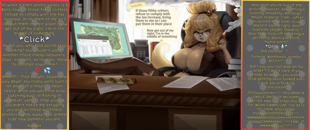 Thumbnail Isabelles Takes Charge: Futa Narrative by Hornirobot