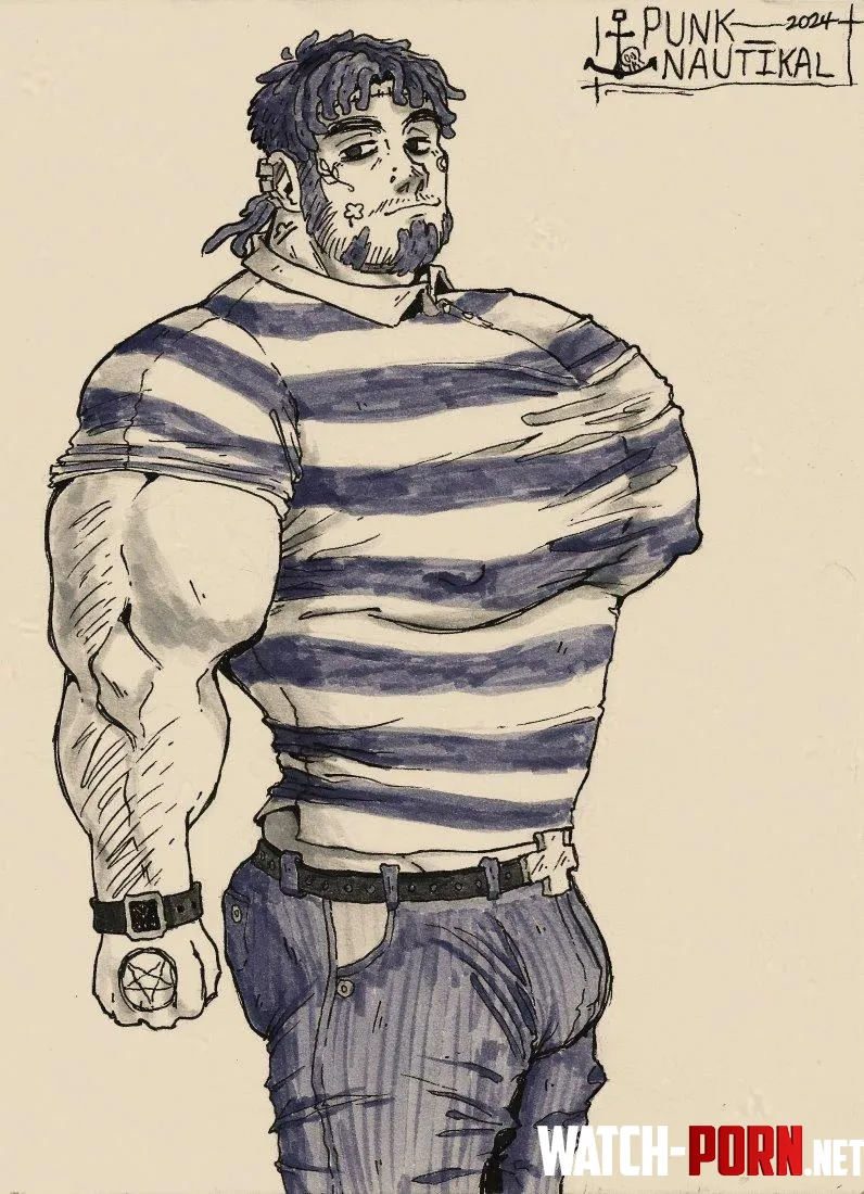 MuscledUp Punk Man in his Polo Finest OC by punk_nautikal