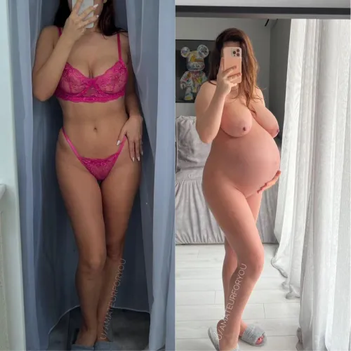 Thumbnail 8 Weeks vs 38 Weeks - Which One U Prefer? | PreggoPorn Comparison