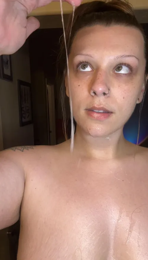 Thumbnail Spit Play Sensation: bbyjzz's Oiled Freak Show in Spit Fetish