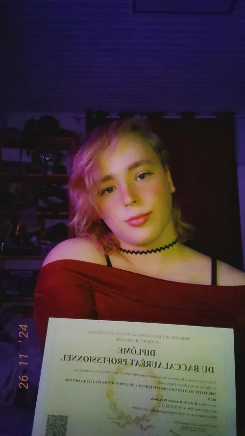 Thumbnail Personal Achievement: 'New Name on My Diploma' by Mad_Driver_2468 in femboy