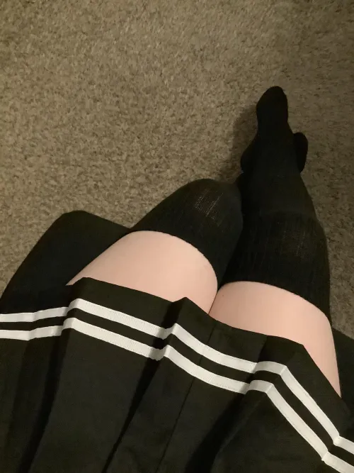 Thumbnail Femboy Beauty: Thigh Highs and Skirt Delight by Own_Speech_176