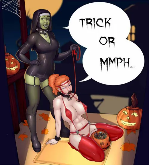 Thumbnail Halloween Fun Turns Humiliating in HentaiHumiliation by Lelanaha