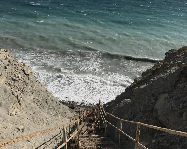 Thumbnail Staircase on the Black Sea Coast by rosymelanie | beach