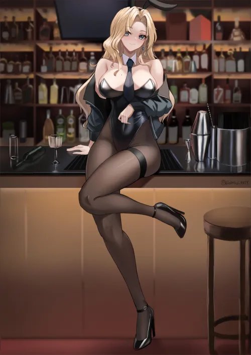 Thumbnail Llamanatee Showcases Bunny Hornet Dimos KanColle in Anime Bodysuits