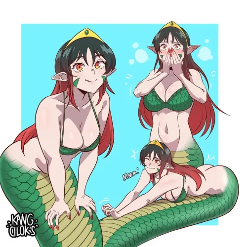 Thumbnail Cute Lamia Stretching: Fun with Kang Ciloks