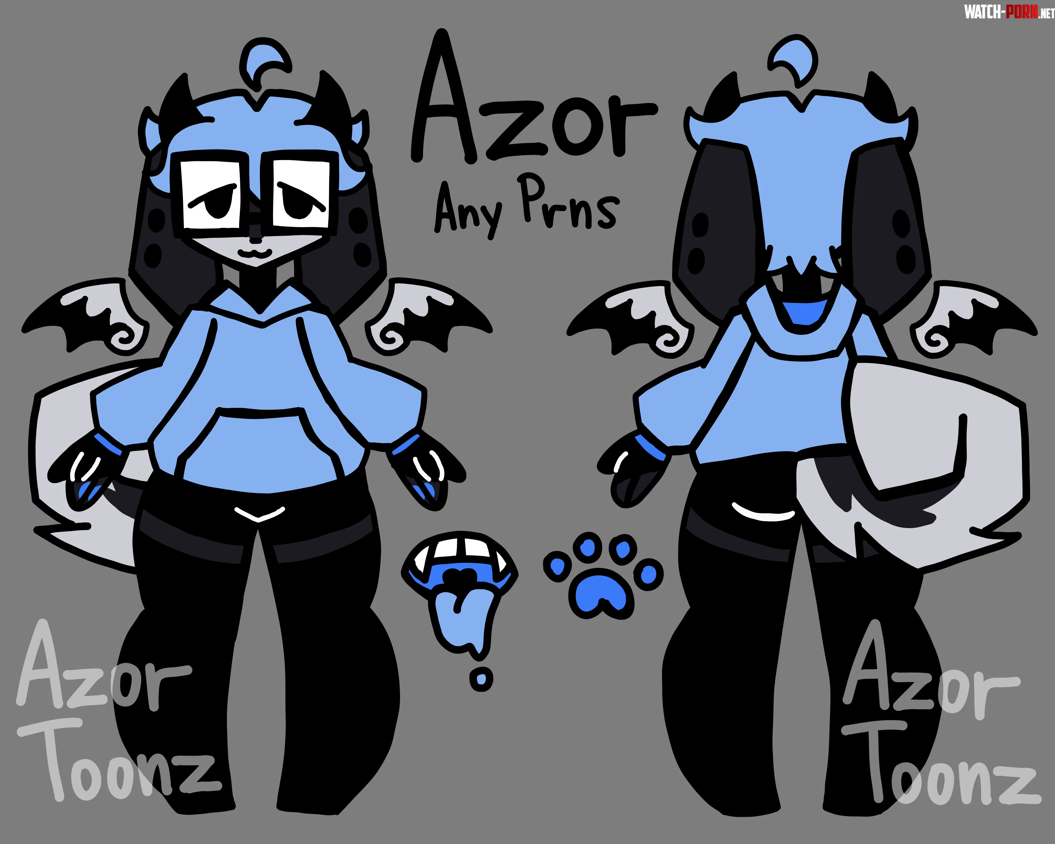 finaly a fursona of mine ref at least for the rest of this yearart by me by AzorToonz