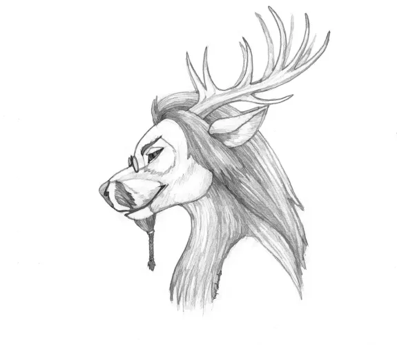 Thumbnail Gift Sketch for Elk Friend Bruno by YinepuS | Furry Category