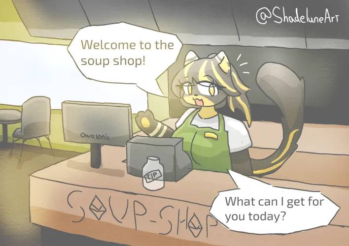 Thumbnail The Soup Shop Art by ShadeluneArt | Furry Category