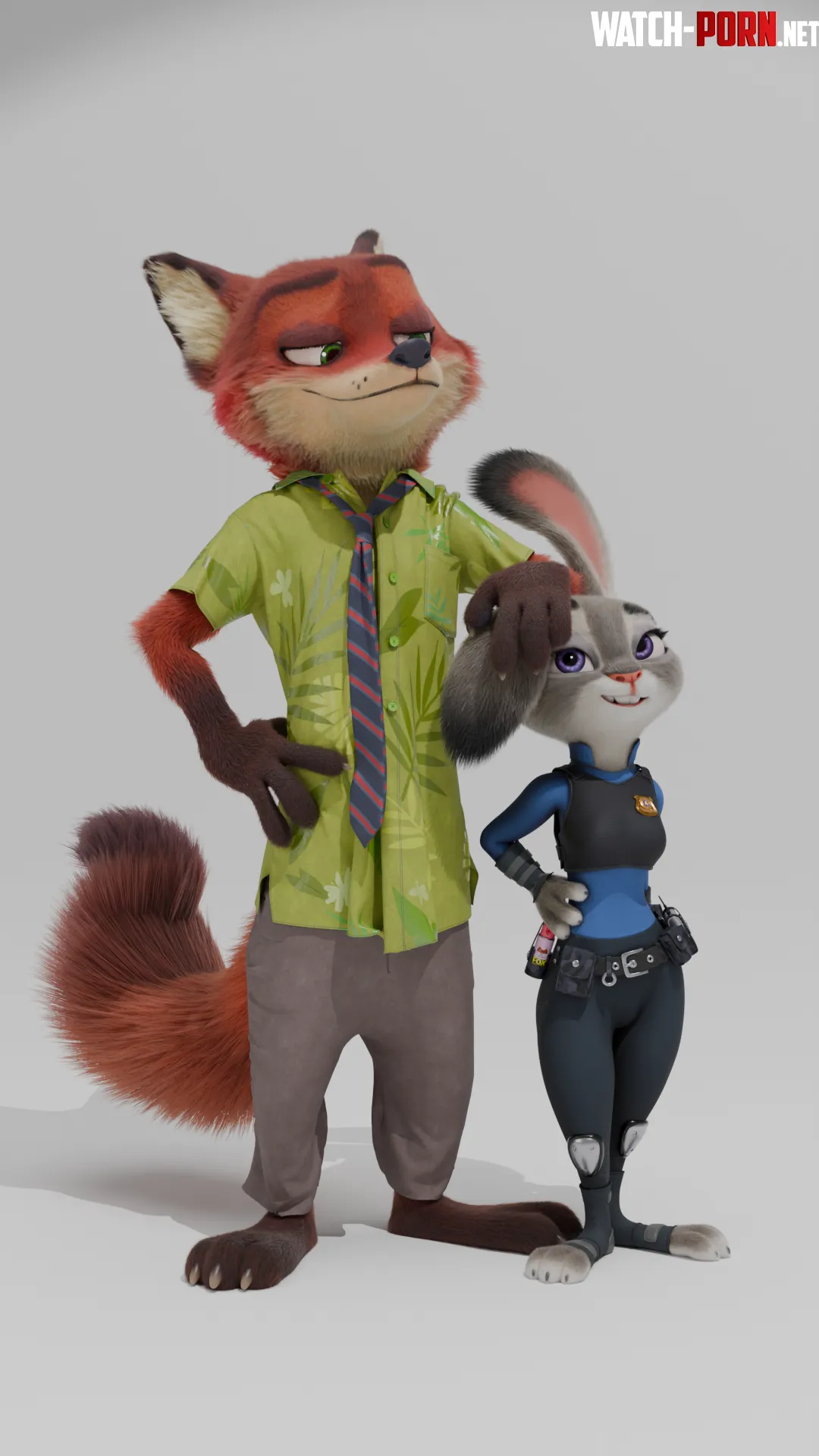 Nick and Judy  3D models and render by  me by Ema_Was_Taken