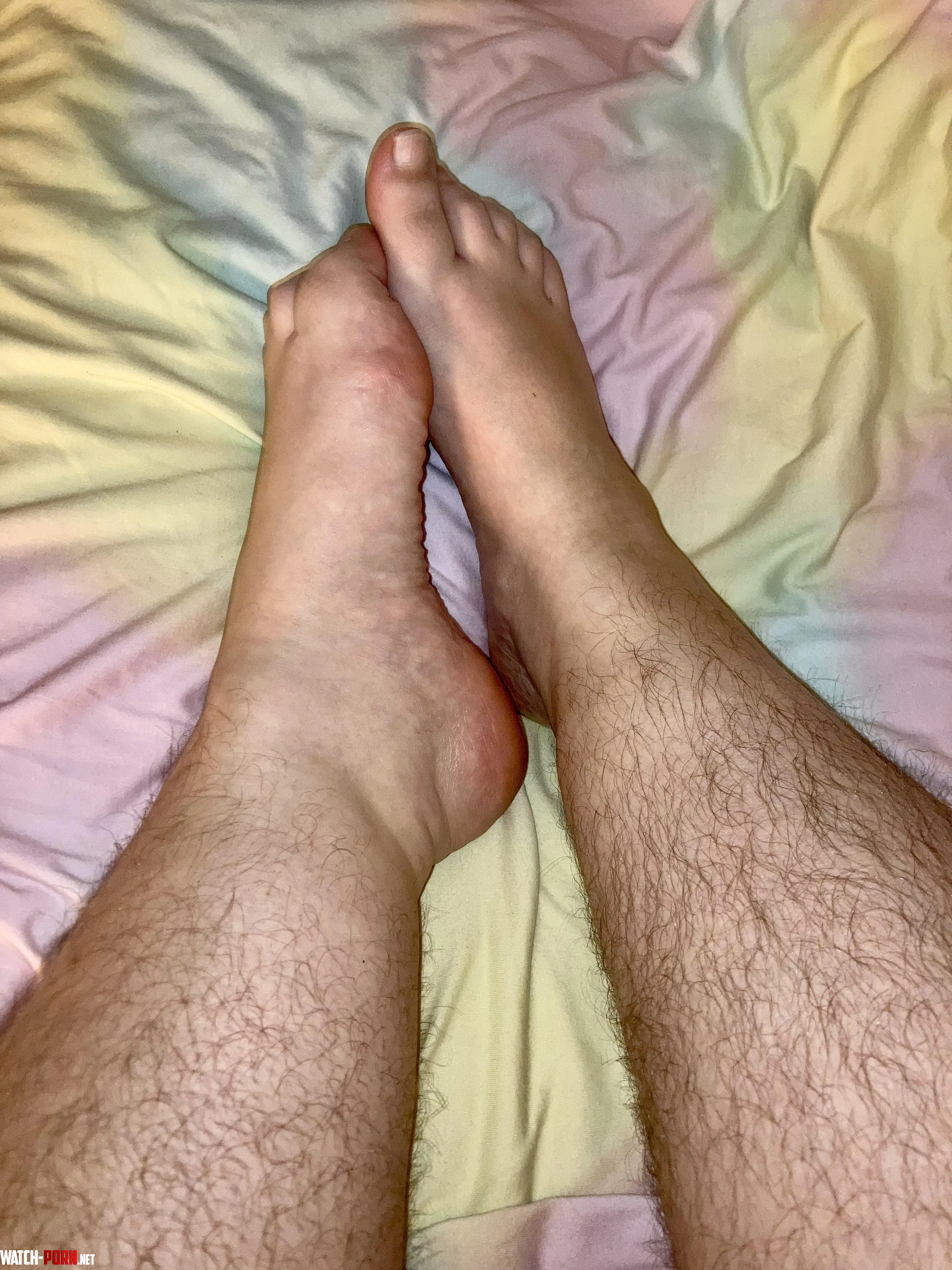 Having my toes sucked while you stroke my fuzzy legs drives me wild  by TotallyTinasTootsies