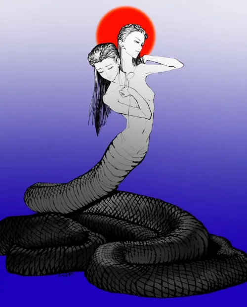 Thumbnail The Dual-Headed Lamia: A Unique MonsterGirl Creation by No-Yak4523