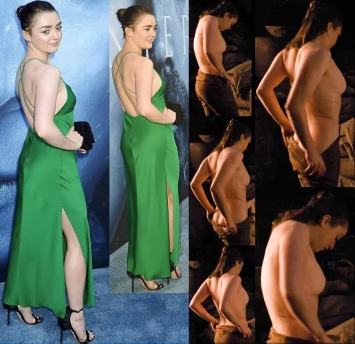 Thumbnail Celebrity Transformation: Unveiling the On/Off Charms of Maisie Williams | Same_Inside_6371 | OnOffCelebs