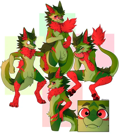 Thumbnail Discover the Furry World: A Watermelon Novabeast by doodlejuni