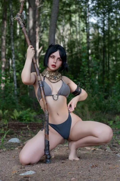 Thumbnail Mystical Seduction: Morrigan Comes Alive from Dragon Age | Asamigate | cosplaygirls