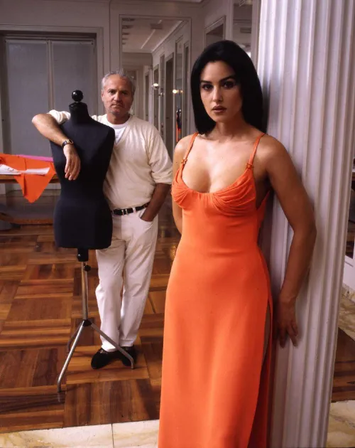 Thumbnail Elegance Personified: Monica Bellucci with Gianni Versace by Fun-Classroom-332 | gentlemanboners