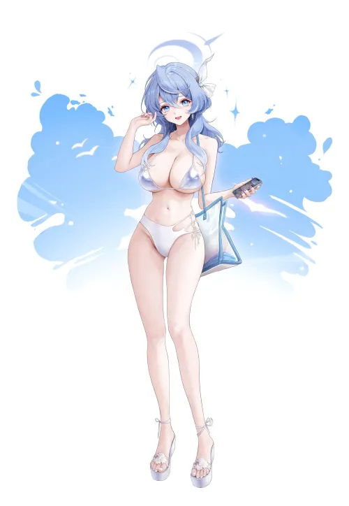 Thumbnail Ako Amau Blue Archive: Dive into Anime Midriff by CheetahSperm18