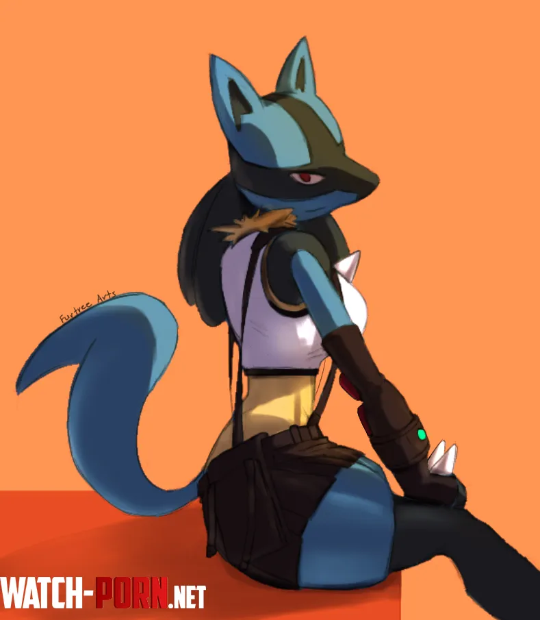 Lucario Tifa Cosplay art by me by FurTreeArts