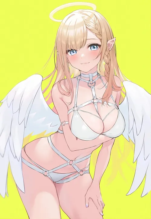 Thumbnail White Swimsuit Angel: An OC Artists Creation by marxsander2016 in ecchi