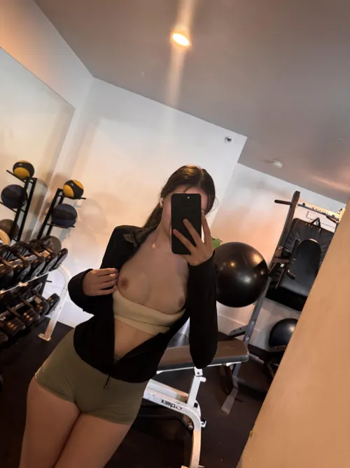 Thumbnail Topless in the Gym by RoryRosee in Topless