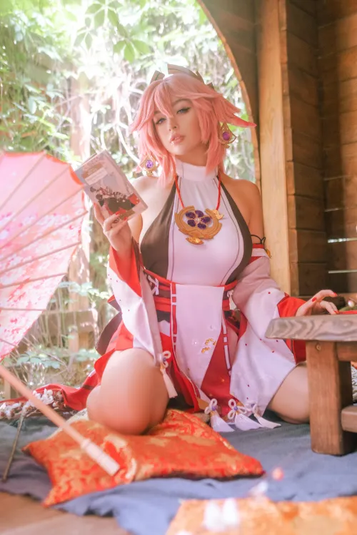 Thumbnail My Yae Miko Cosplay by Sooyoungg: A Stunning Portrayal in cosplaygirls