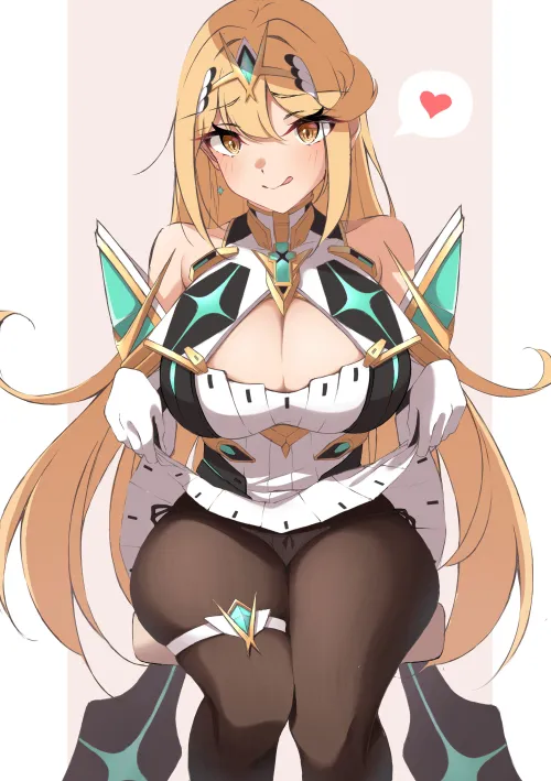 Thumbnail Mythra with Dress Up: LafterMastr's Art | thighdeology