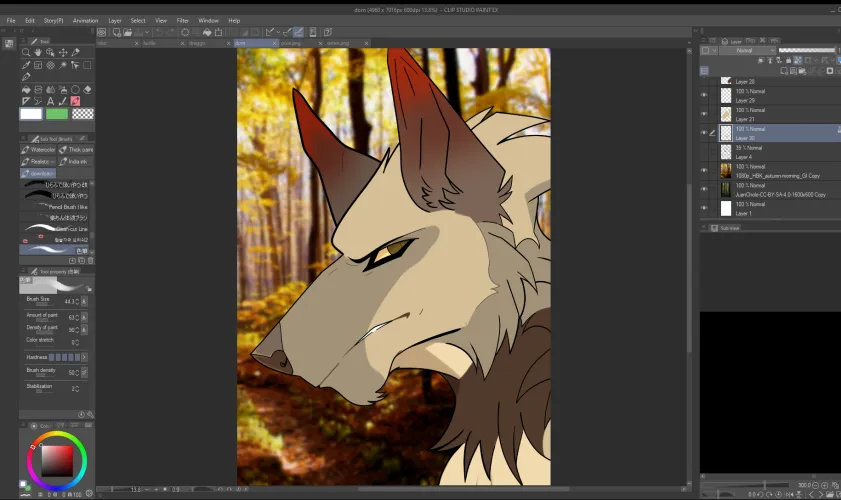 Thumbnail What Are You Looking At - WIP by Honey-and-Bee in Furry Category