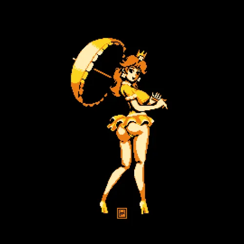 Thumbnail Princess Daisy on a Stroll: A Pixel Art NSFW Delight by mykarmykar