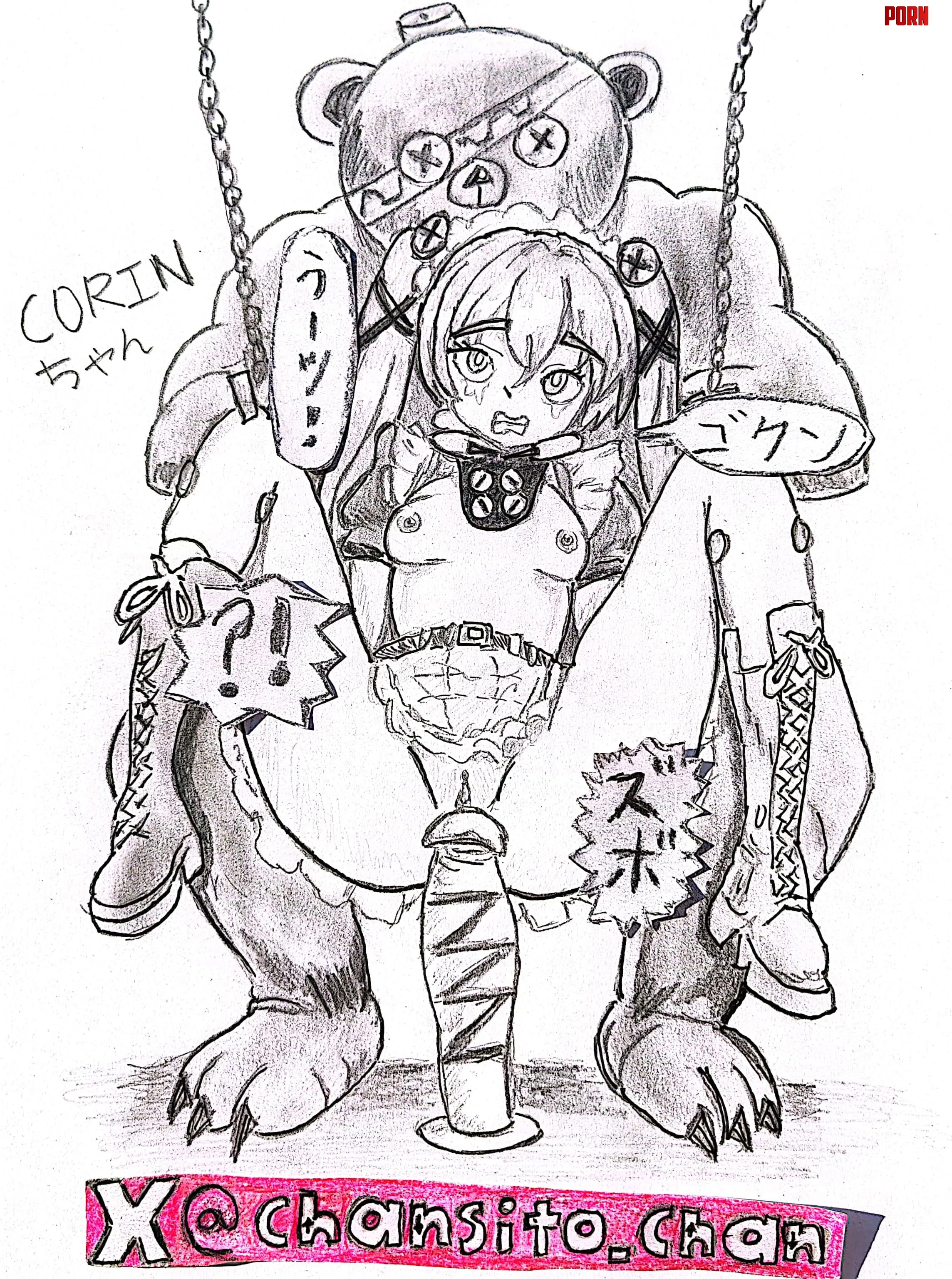 Corin fucking with her bear by chansito_chan