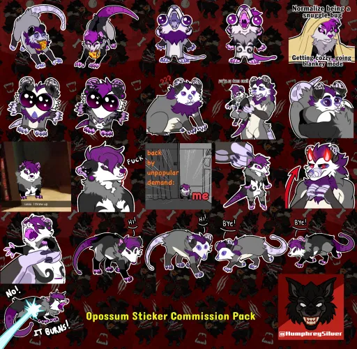 Thumbnail princesilver05 Unveils Exciting Opossum Sticker Creations