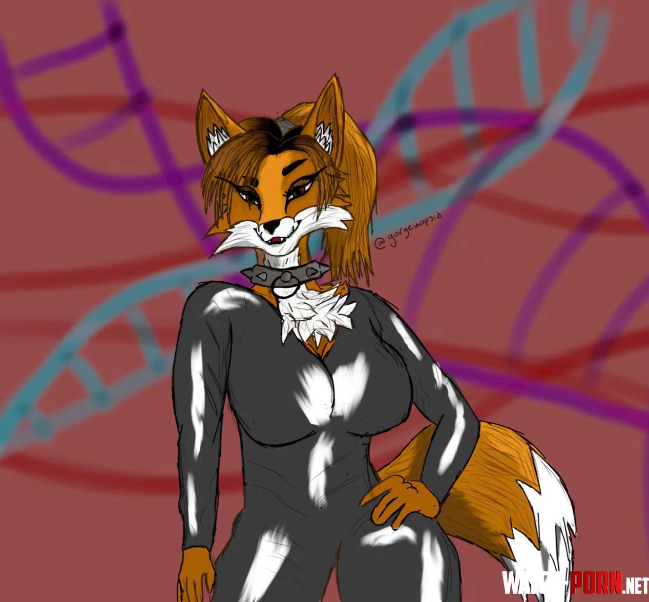 FoxGirl villain gorgenopsid by Deep-Zookeepergame49