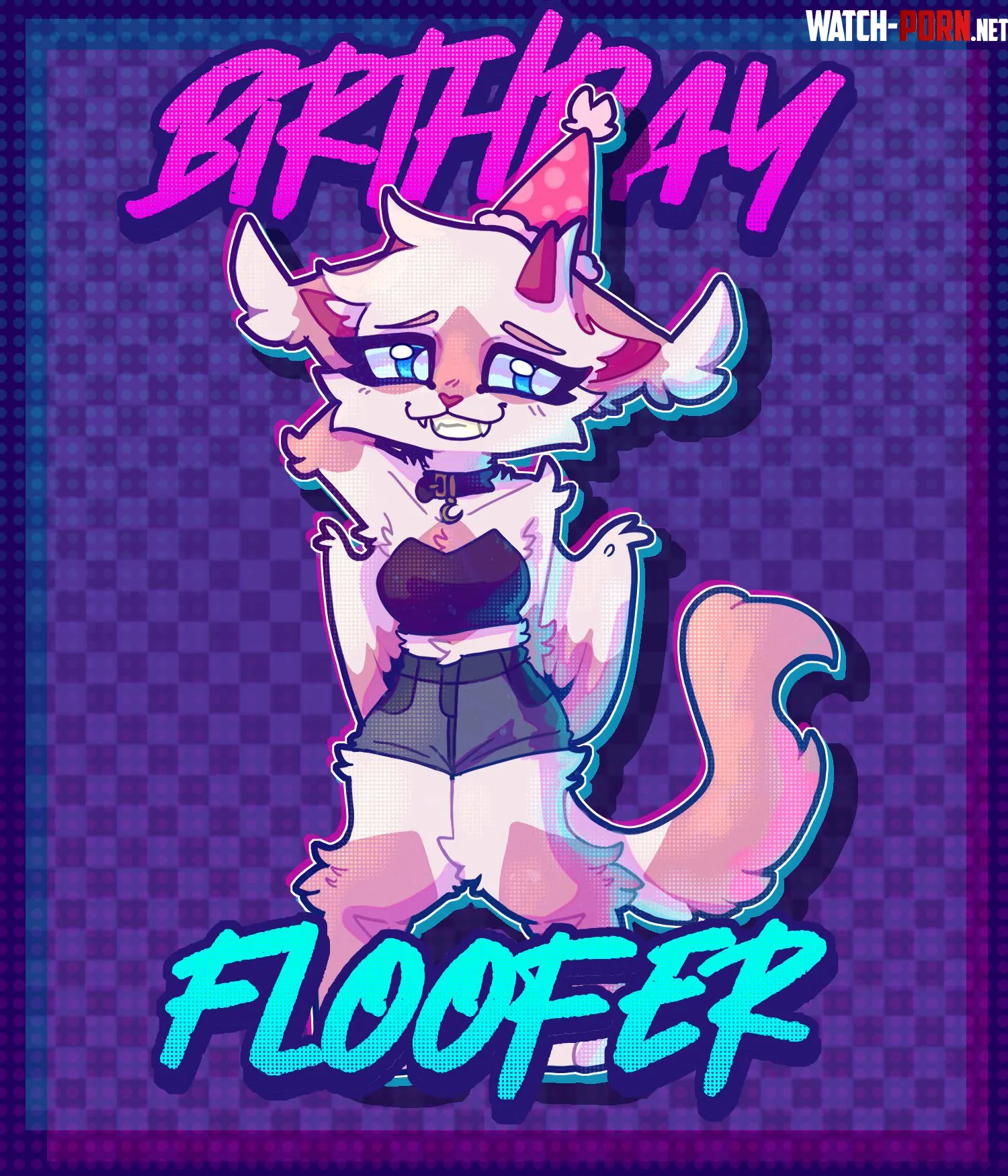 Birthday floof art by me by rosefloofykitty